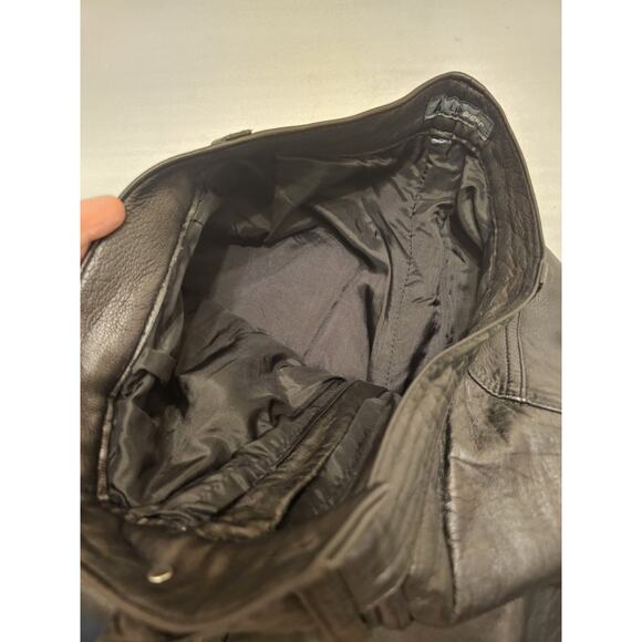 Liz Claiborne Lizwear Leather Pants Sz 10 Black Lined High Waist 80s Retro Mom - Picture 10 of 14